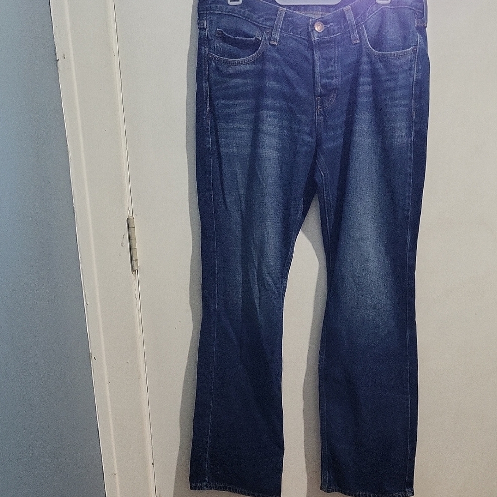 Hollister Men's Dark Blue Straight Jeans